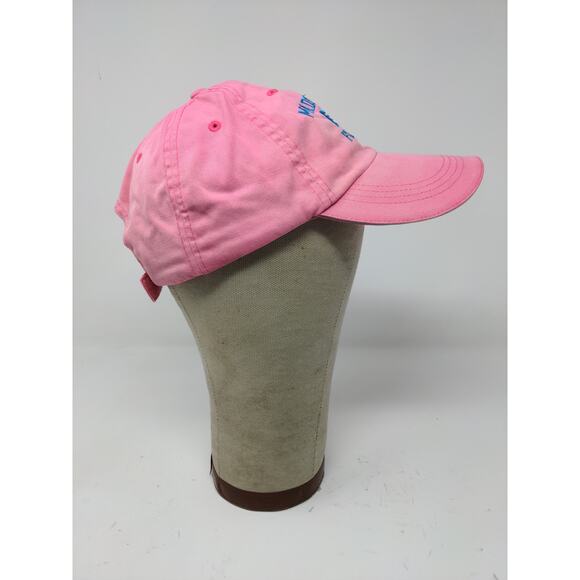 Anvil Madeira Beach Florida Strapback Hat Pink Embroidered Spell Out - Picture 5 of 8